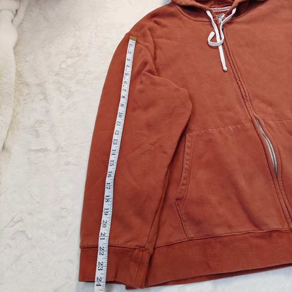 Lands End Mens Hooded Sweater Hoodie 3XL Serious Sweats Full Zip Lot Blue Orange - Picture 5 of 7